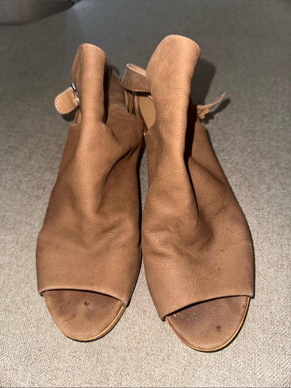 Lucky Brand Brown Open-Toe Slingback Sandals
